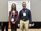 Michelle and Scott at Michelle's poster at the ACS Midwest/Great Lakes Regional Meeting in St. Louis, October 2023